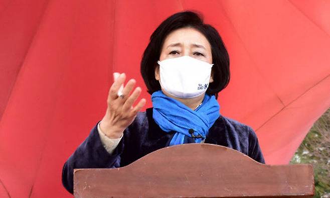 박영선 더불어민주당 서울시장 후보. 뉴시스