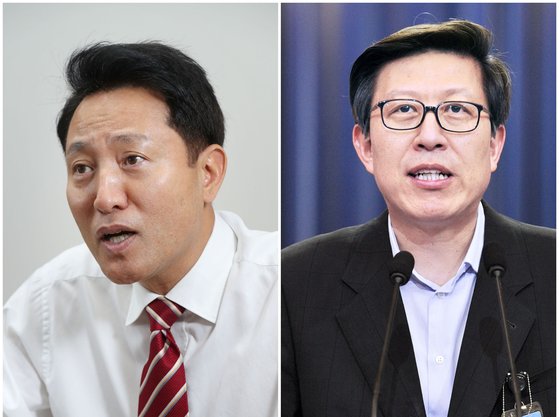 4·7 재·보궐선거에서 당선된 오세훈(왼쪽) 서울시장과 박형준(오른쪽) 부산시장. 중앙포토