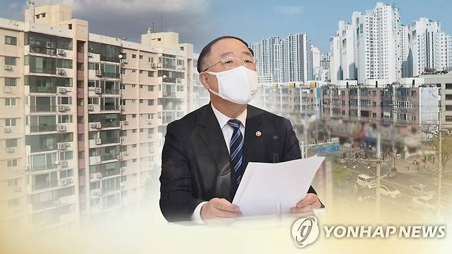 재건축 기대감에 아파트값 쑥…홍남기 "정부와 협력해야" (CG) [연합뉴스TV 제공]