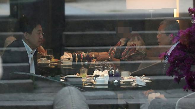 조찬 회동하는 금태섭-김종인