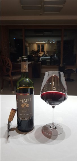 마푸 리제르바 2019는 까베르네 소비뇽 100% 와인이다.