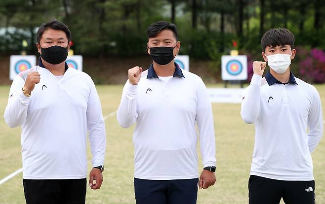 ▲ 오진혁, 김우진, 김제덕(왼쪽부터) ⓒ 연합뉴스