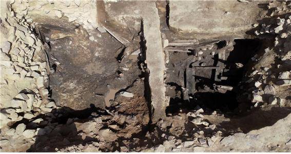 대구 팔거산성 목간이 출토된 집수지 2호의 전경. 문화재청 제공