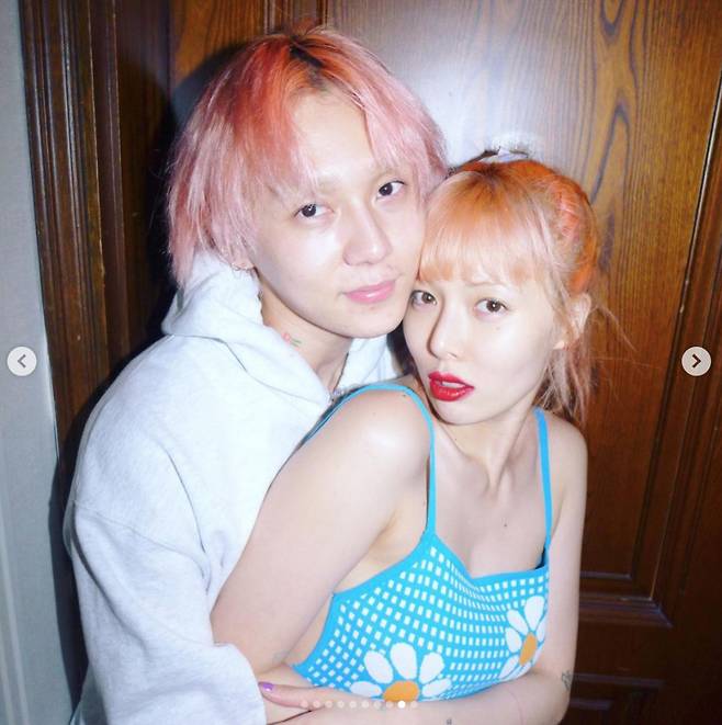 On the 10th, Hyuna released a number of photos taken with DAWN through her instagram.Photos released by Hyuna show Hyuna and DAWN making free skinning with a happy smile.I have always been a very happy friend in the world because I have been keeping my side since the first day I met since 2016 and have been so happy to me since I met DAWN, said Hyuna.Jessie, a member of the agency, commented on the post, Ill cry for a while.Earlier, Hyuna drew attention by directly stating that she was devoted to DAWN for two years in 2018.