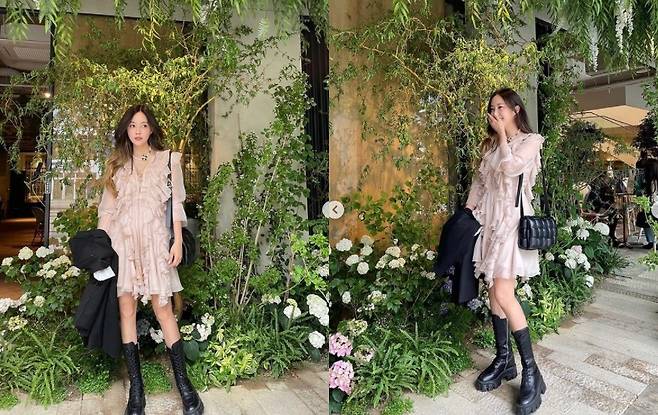Singer Hyomin showed off her fashionista face with an outing look that combines lovely and chic.Hyomin posted several photos on his instagram on the 15th and released his current situation.In the photo, Hyomin is a pink-toned see-through dress with a decoration, and it captures the eye with its lovely and sexy.The black walker is matched here, and the fashion adds chic to the loveliness. The fans responded that they are too pretty and the goddess of spring.Meanwhile, Hyomin recently met fans as the host of the Lifetime channel Beauty Time.