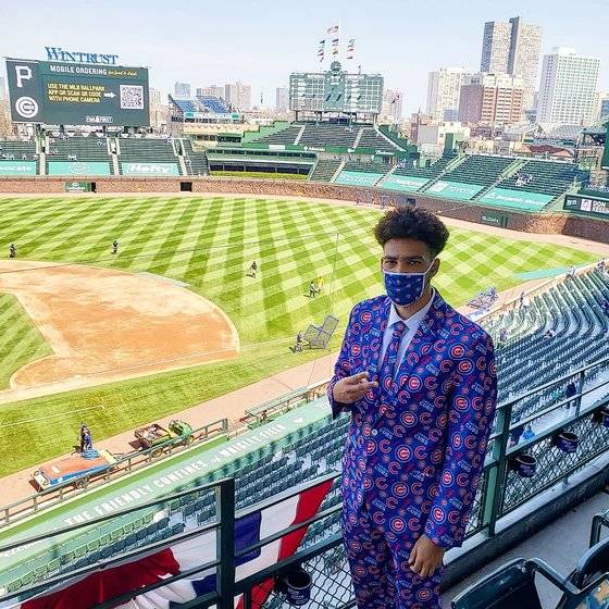 지난 6일 리글리 필드를 방문한 제레미아 파프록키. 사진=파프록키 SNS 캡처