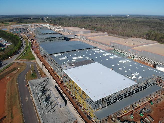 미국 조지아주에 위치한 SK이노베이션 배터리 1, 2 공장의 모습 (사진=SK이노)