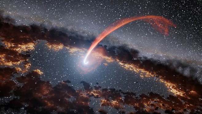 출처: 별이 블랙홀에 빨려들어가는 모습을 그린 상상도입니다. Credits: NASA/JPL-Caltech