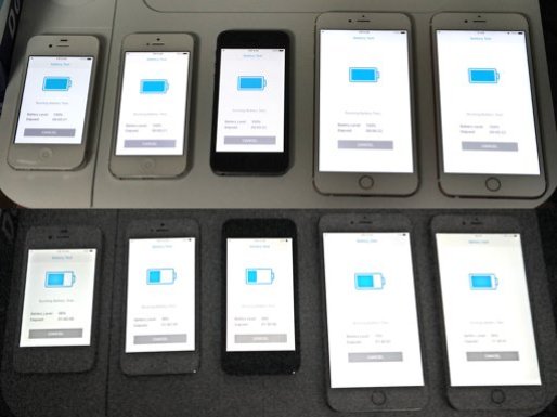 출처: 아이폰 4S, 5, 5s, 6+, 6s+ 에 긱벤치 3 배터리 테스트 실행 중