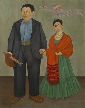 출처: 실제 프리다 칼로 작품 Frieda y Diego Rivera(1931) © Wikiart