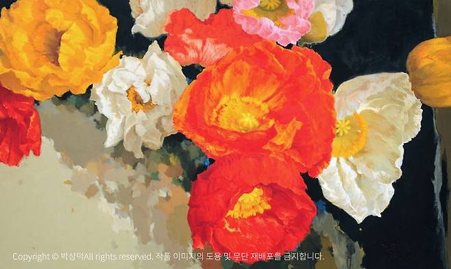 출처: 박상덕 <Flower dancing 1> 캔버스에 유채 97x162cm, 2012