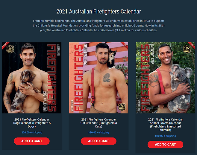 출처: Australian firefighters calendar