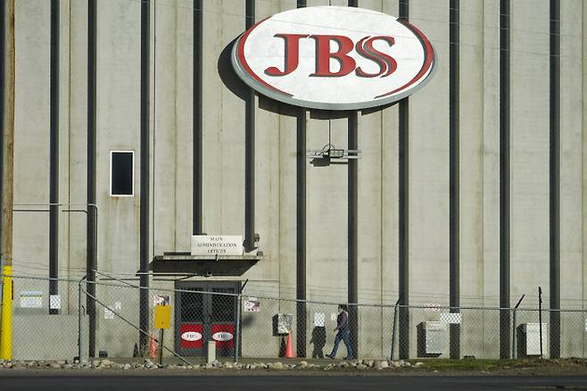 미국 콜로라도주 그릴리에 있는 정육업체 JBS의 정육 포장 공장. 그릴리|AP연합뉴스