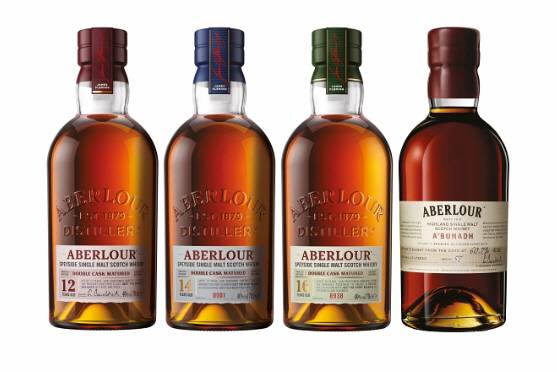 왼쪽부터 아벨라워 12년, 아벨라워 14년, 아벨라워 16년, 아벨라워 아부나흐<사진제공=페르노리카 코리아 제공>