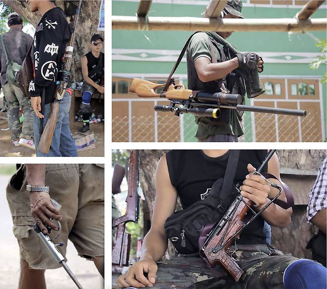 카야주에서 활동하는 시민방위군. 일부 지역에서는 쿠데타 군부와 직접 교전을 벌인다. ⓒMPA
