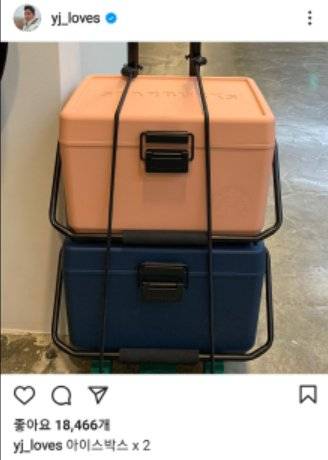 정용진 신세계 부회장이 본인의 인스타그램에 올린 스타벅스 '서머 데이 쿨러' 사진. 사진 인스타그램 캡처