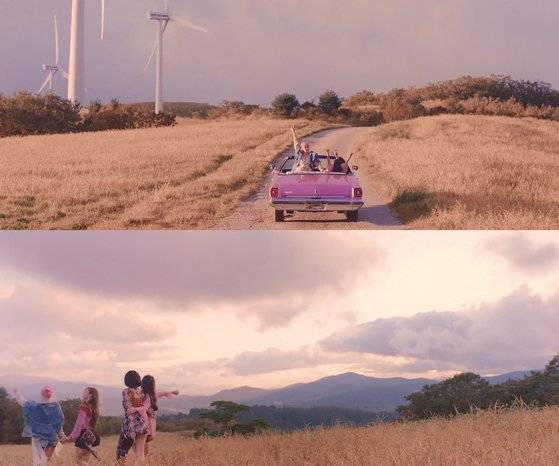 블랙핑크 '러브식 걸즈'에 등장하는 대관령 하늘목장의 모습. 사진 YG엔터테인먼트