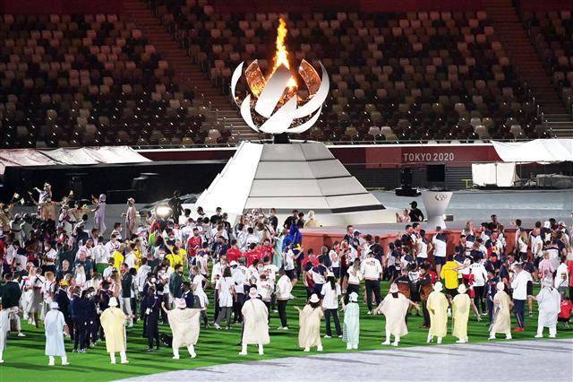 폐회식 - 8일 도쿄올림픽 스타디움에서 2020도쿄올림픽 폐회식이 진행되고 있다. 선수단 퍼레이드가 진행되고 있다. 2021.08.08. 도쿄 올림픽사진공동취재단