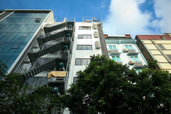 하노이 타인찌 지구의 ‘0원 아파트’ 외부 모습
