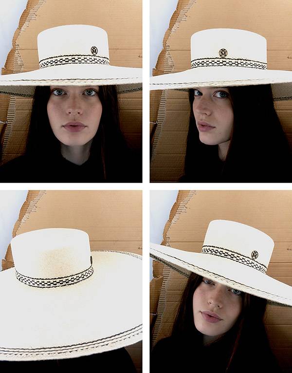 토킬라 야자 섬유로 브리사 직조한 ‘우르슐라’해트, 메종 미셸.