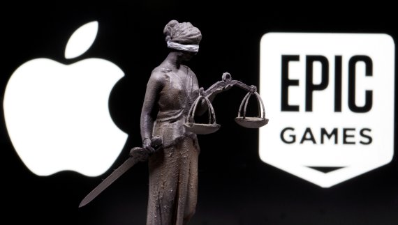 미국 캘리포니아주 오클랜드 연방법원이 지난 10일(현지시간) 에픽게임스가 애플을 상대로 낸 소송에서 애플의 인앱결제 금지는 위법이라고 판결했다./사진=로이터
