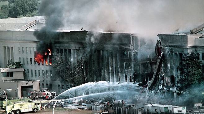 지난 2001년 9·11테러 당시 미국 국방부 청사 펜타곤 현장 (사진=게티이미지코리아)