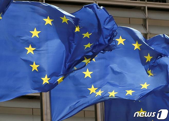 유럽연합 깃발. © 로이터=뉴스1 © News1 정윤영 기자