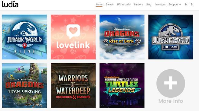 넷마블의 북미 자회사 잼시티는 최근 캐나다 모바일 게임사 '루디아'를 인수했다. 사진은 루디아에서 서비스 중인 게임./ 루디아 홈페이지 캡쳐