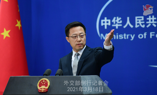 자오리젠 중국 외교부 대변인 © 뉴스1