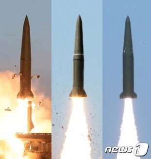 왼쪽부터 북한군의 KN-23 미사일과 '이스칸데르M', 우리 군의 '현무Ⅱ-B' 미사일 (미 CSIS 미사일 방어 프로젝트) © 뉴스1