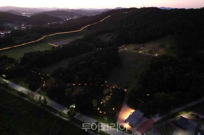 부여 왕릉원 야경. 사진=문화재쳥