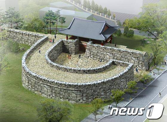 울주 언양읍성 남문 영화루 복원 조감도 © News1