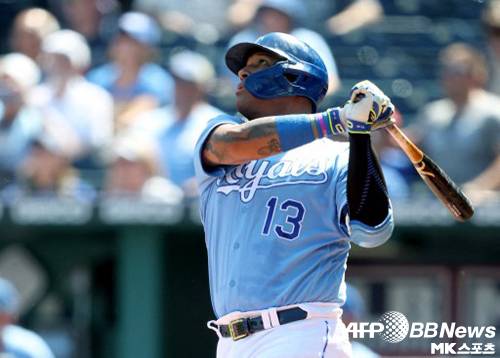 살바도르 페레즈가 시즌 45호 홈런을 기록했다. 사진(美 캔자스시티)=ⓒAFPBBNews = News1