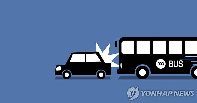 버스 - 승용차 추돌사고 (PG) [권도윤 제작] 일러스트