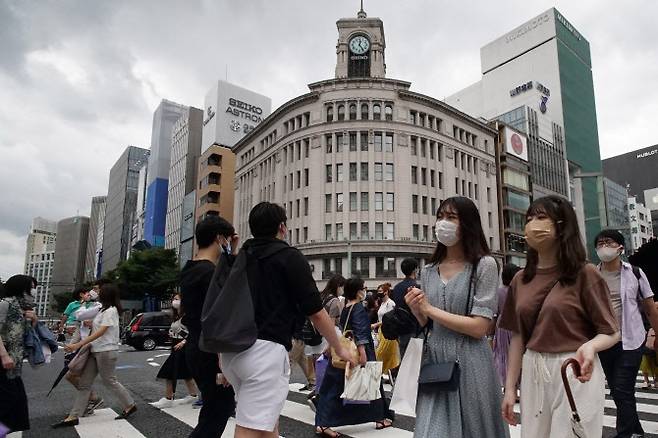 도쿄 긴자의 쇼핑거리(사진=AFP)