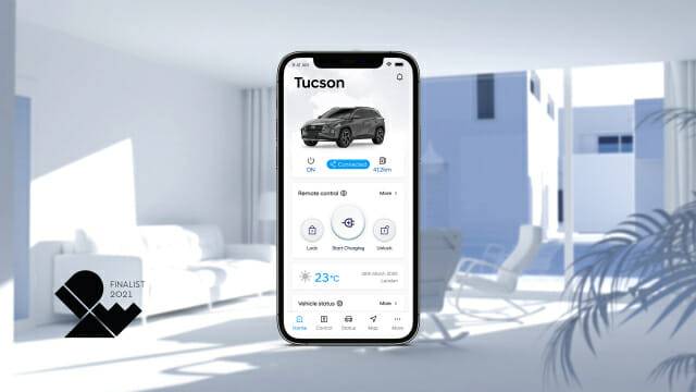 2021 IDEA 파이널리스트에 오른 현대 블루링크 앱 (사진=현대자동차)