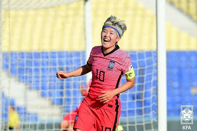 지소연이 한국 축구 역사상 처음으로 60호 골에 도전한다.(대한축구협회 제공) © 뉴스1