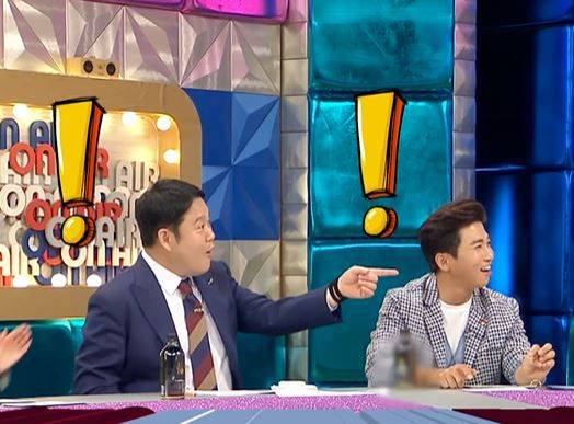 22일 MBC '라디오스타'에서 배구선수들에게 삿대질하는 김구라씨/MBC