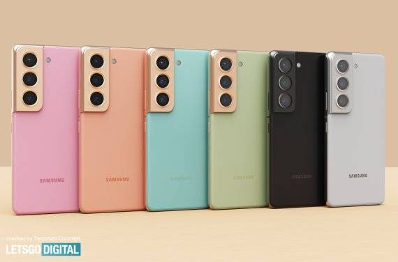 렛츠고디지털이 공개한 갤럭시S22+ 예상 렌더링