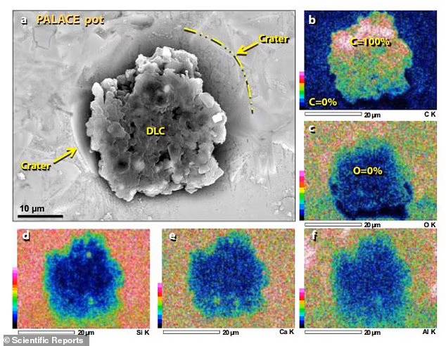 불에 탄 지층에서는 다이아몬드처럼 단단한 작은 분자인 다이아모노이드도 발견됐는데 이는 우주 충돌 사건과 오랫동안 관련이 있었다.(사진=사이언티픽 리포트)