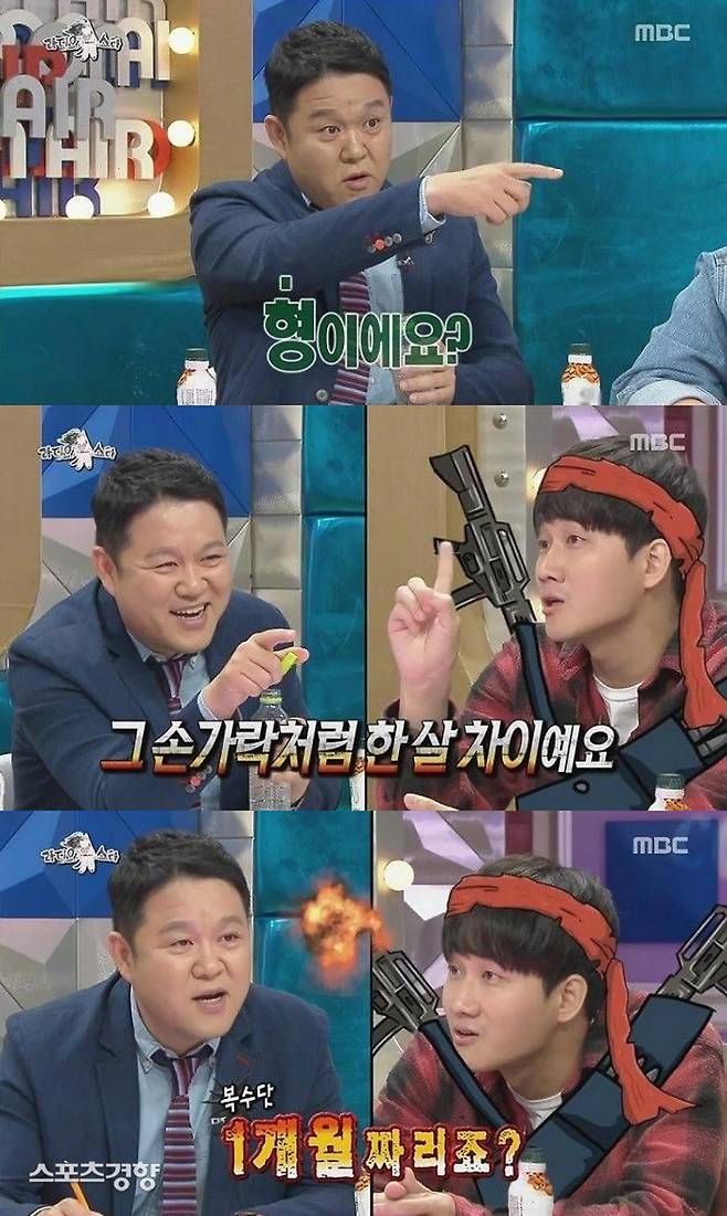 이용진은 김구라의 독설과 삿대질에 지지 않고 시원한 맞대응을 보인 이들 중 한명이다. MBC 방송 화면