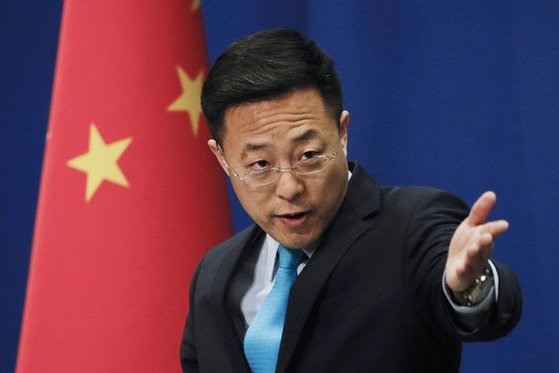 자오리젠 중국 외교부 대변인은 지난 13일 “미국은 대만 독립세력에 잘못된 신호를 줘서는 안 된다”고 경고했다. [AP=연합뉴스]