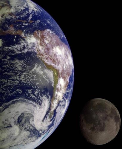 지구와 달  [NASA/JPL/USGS 제공/ 재판매 및 DB 금지]