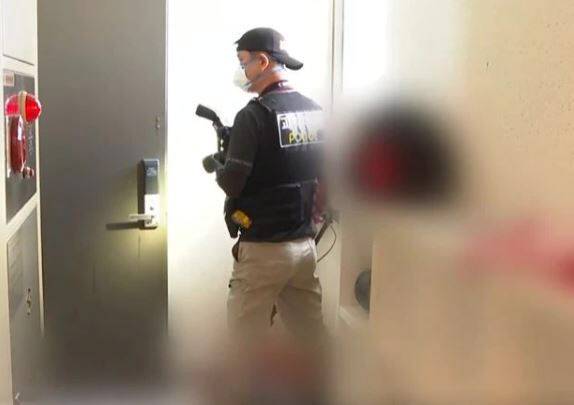 전남 여수시 한 아파트의 사건 현장.(사진=TV조선 ‘뉴스9’ 캡처)