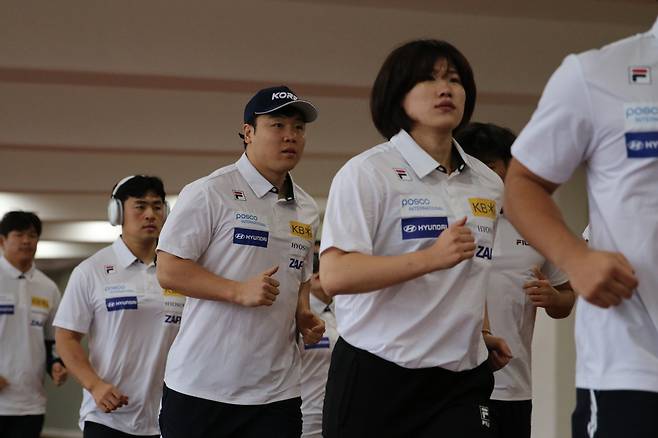 봅슬레이 대표팀의 훈련 모습(대한봅슬레이스켈레톤경기연맹 제공)© 뉴스1