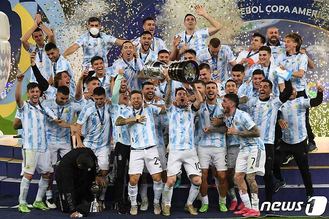 2021 코파 아메리카에서 우승한 아르헨티나 © AFP=뉴스1