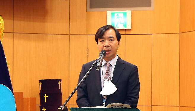 한신대학교 8대 총장 강성영 목사.