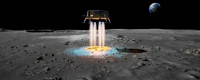 마스튼우주센터는 달 착륙 시 먼지 발생을 막기 위해 임시 착륙장을 만드는 산화 알루미늄 스프레이 기술(FAST)을 연구하고 있다. 마스튼우주센터 제공