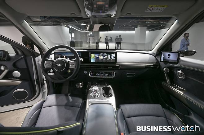 운전자와 교감 시스템 대거 적용된 GV60/사진=이명근 기자 qwe123@