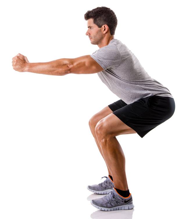 스쿼트 등 웨이트 운동은 남성호르몬 테스토스테론 분비를 활성화시켜 발기부전 개선에 도움을 준다./사진=클립아트코리아